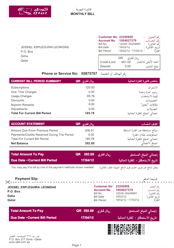  Minol USA business utility bill 
